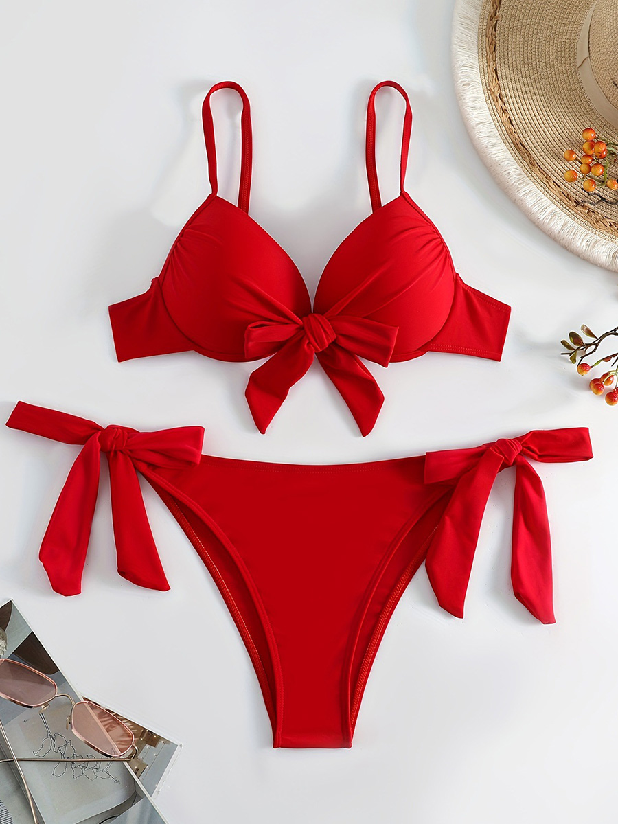 Minimizer Bra Women - Sexy Knotted Underwired Bra Cup Bikini