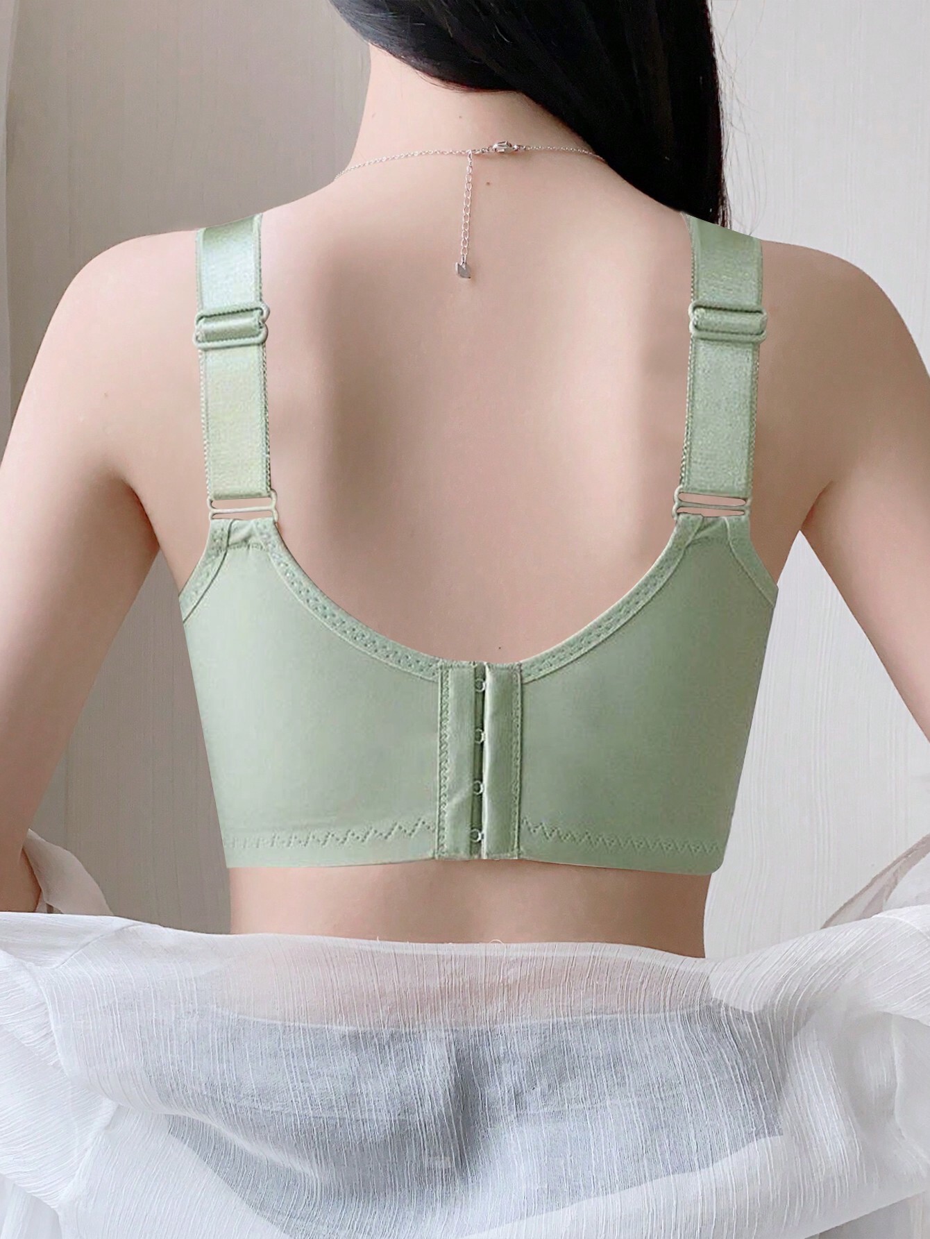 Olive Green Floral Lace Wirele - Full Coverage Bra incelemesi ve fiyatı