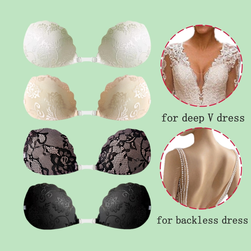 Lace Invisible Bra Backless St - Push Up Bra Silicone incelemesi ve fiyatı