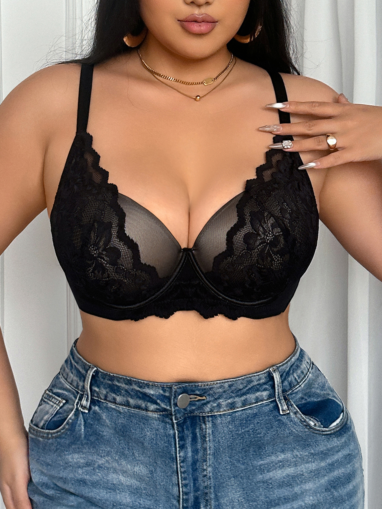 Wide Strap Plus Size Women Bra - Underwire Bra Padded incelemesi ve fiyatı