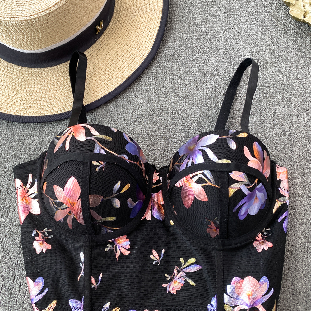 Women Sexy Floral printed Cors - Cotton Bra Everyday incelemesi ve fiyatı