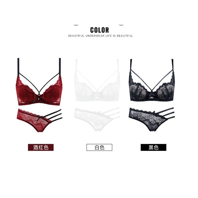 Elegant Lace Half Cup Bra Set, - Demi Bra Balconette incelemesi ve fiyatı