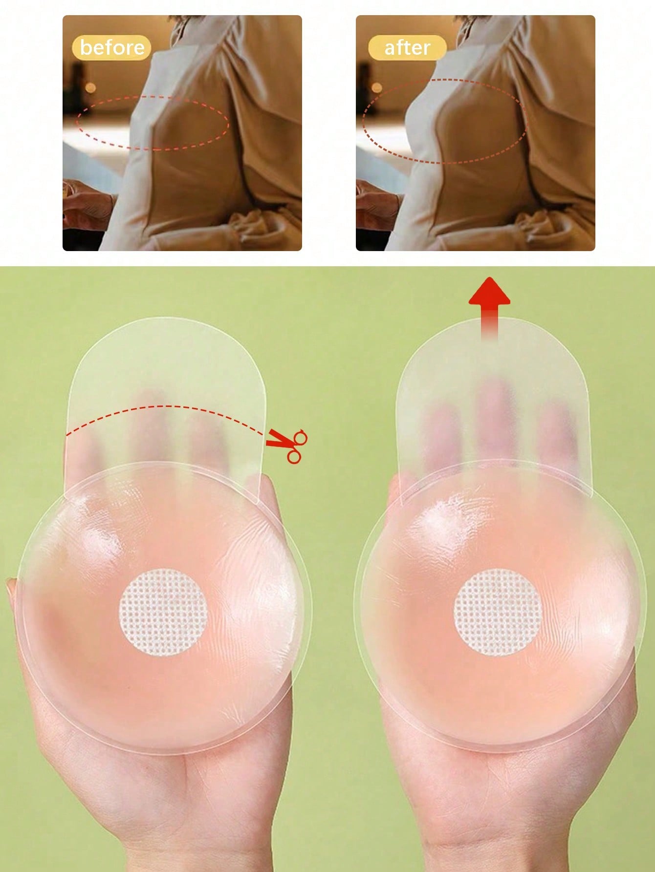 6.5cm Invisible Silicone Breas - Strapless Bra Adhesive incelemesi ve fiyatı