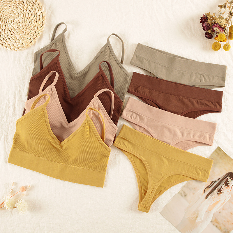 CHRLEISURE Women Underwear Set - T Shirt Bra Seamless incelemesi ve fiyatı